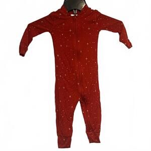 Hanna Anderson - Red Baby One Piece Sleepwear Pajama - Size 12-18 Months - 75 cm